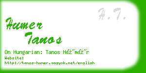 humer tanos business card